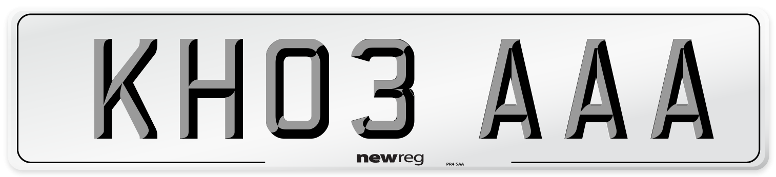KH03 AAA Number Plate from New Reg